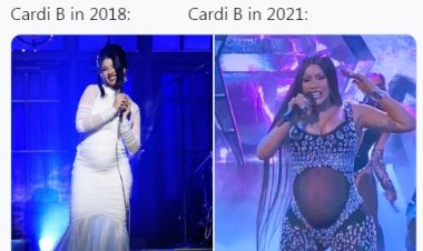 Amateka yisubiyemo! Card B yagaragaye ku rubyiniro atwite nkuko yabikoze mu 2018