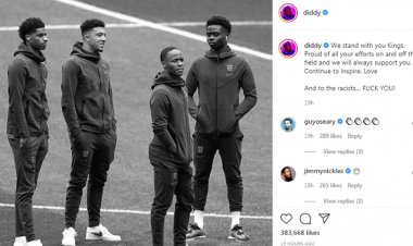 Umushoramari Puff Daddy yifatanyije n’abakinnyi b’ubwongereza bibasiwe n’abafana nyuma yo guhusha penaliti   