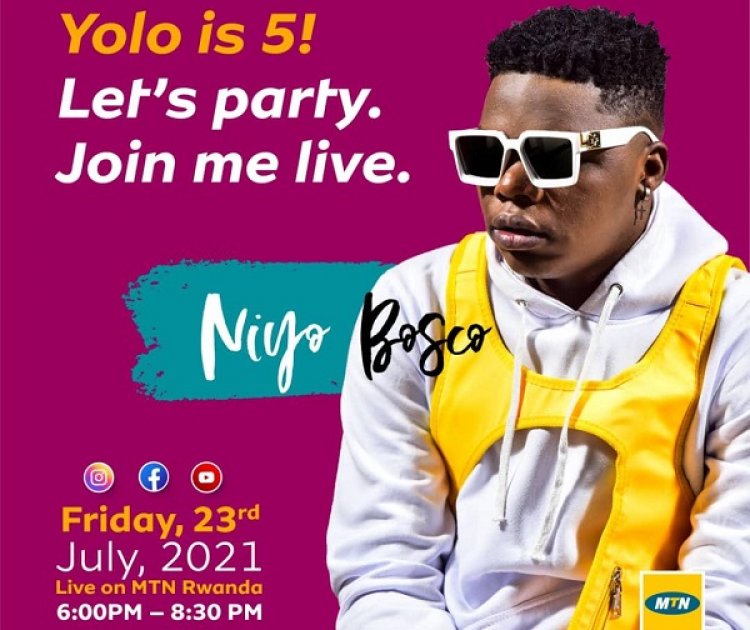 Niyo Bosco arataramira abanyarwanda mu birori byo kwizihiza isabukuru ya ‘Yolo’’