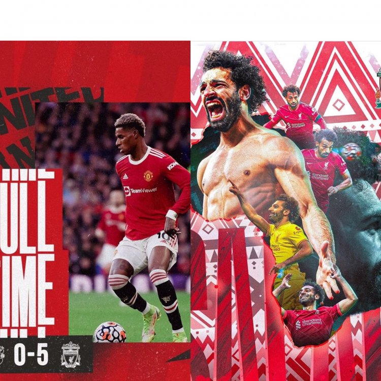 Premier League: Liverpool yahaye Manchester United isomo rya ruhago , Mohamed Salah yandika amateka