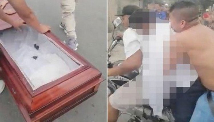 Batwaye umurambo kuri Moto mu rwego rwo kumusezeraho