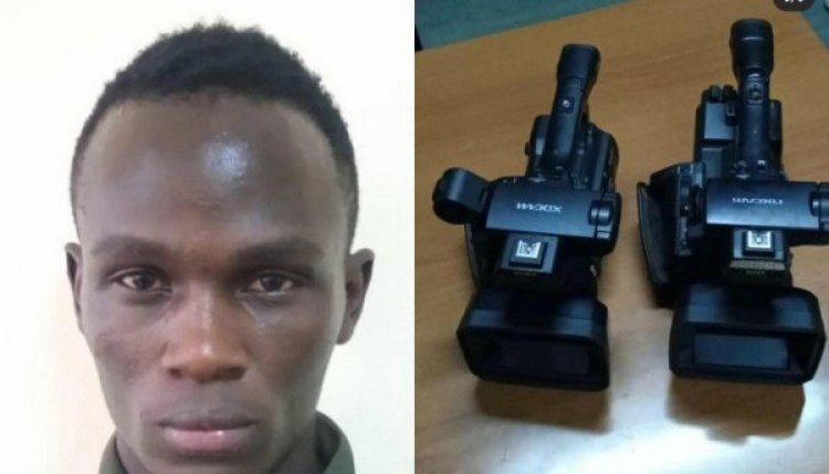 Yakiriye agakiza kugirango yibe ibikoresho byo mu rusengero