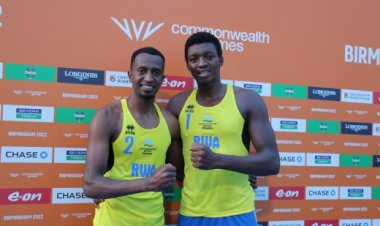 Commomwealth games 2022:Ntagengwa na Gatsinzi bakatishije itike ya ¼ muri Beach volleyball