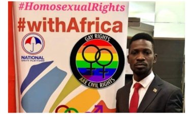 Bobi Wine yihakanye iby'amafoto y'ababana bahuje ibitsina yagaragayeho