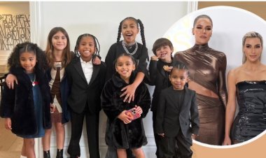 Amafoto y'urwererane y'abana ba  Kim Kardashian kumugaragaro