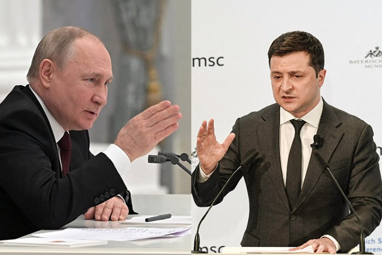 Perezida Putin na Zelenskyy bigiriye ku mirongo y'urugamba