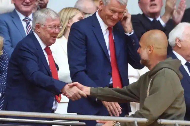 Guardiola yakozwe ku mutima n'ubutumwa yahawe na Sir Alex Ferguson