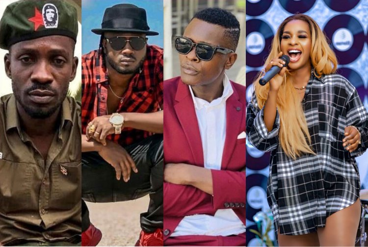 Cindy yarambaraye imbere ya Bobi Wine anaca bugufi imbere y'abarimo Jose Chameleone