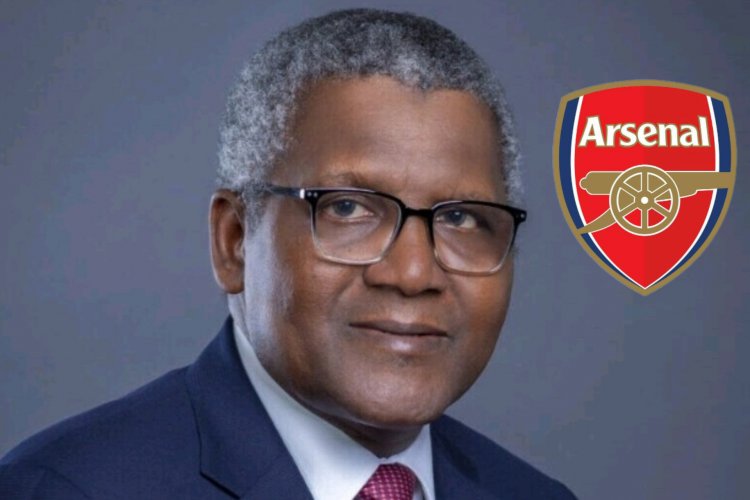 Aliko Dangote yicuza bikomeye kuba ataraguze ikipe ya Arsenal igihendutse