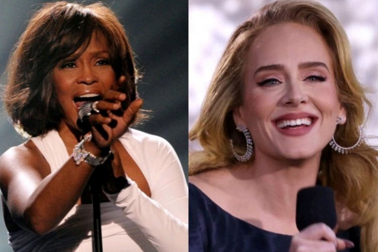 Adele yanditse amateka akuraho agahigo ka Whitney Houston