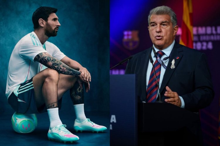 Rurageretse hagati ya Joan Laporta  na Lionel Messi