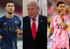 Donald Trump yagonganishije imitwe Messi na Cristiano