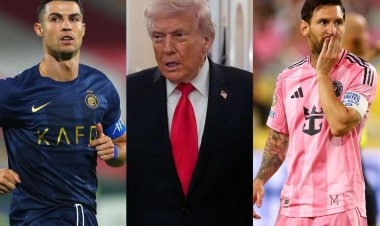 Donald Trump yagonganishije imitwe Messi na Cristiano