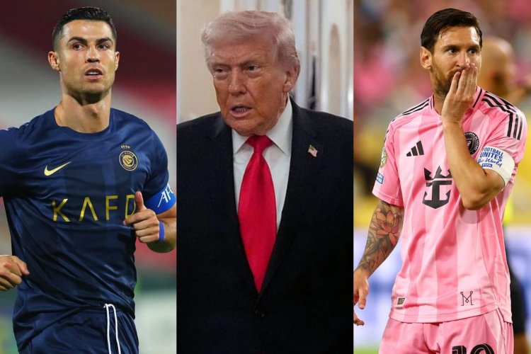 Donald Trump yagonganishije imitwe Messi na Cristiano
